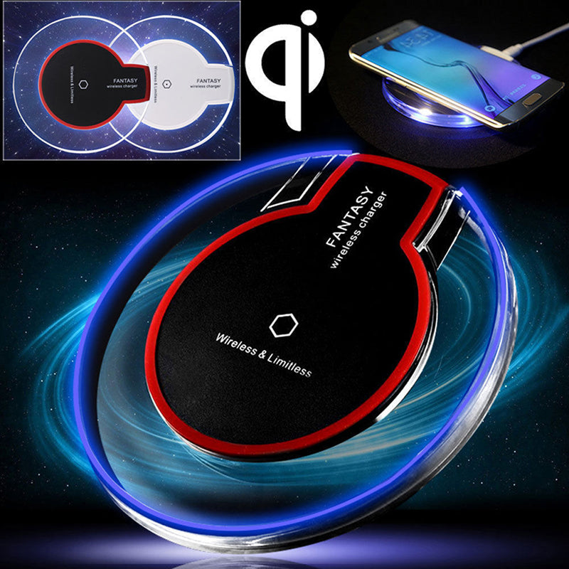 New Wireless Charging Dock Charger Crystal Round Charging Pad With Receiver For A-pple For Sanxing