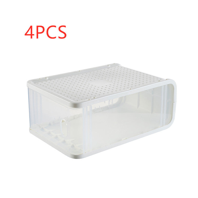 Thickened Transparent Shoe Box Drawer Type Simple Flip Combination