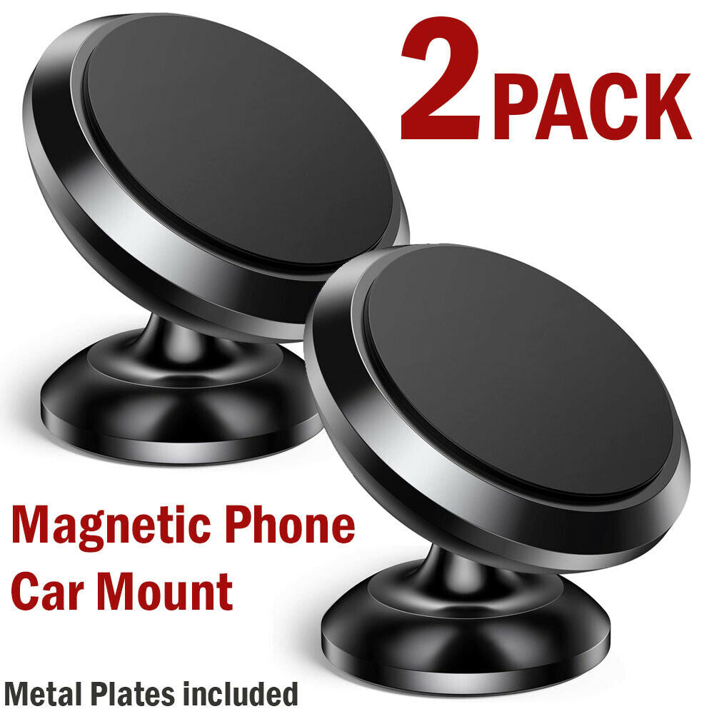 2 Pack Magnetic Car Mount Car Phone Holder Stand Dashboard For iPhone Android Samsung