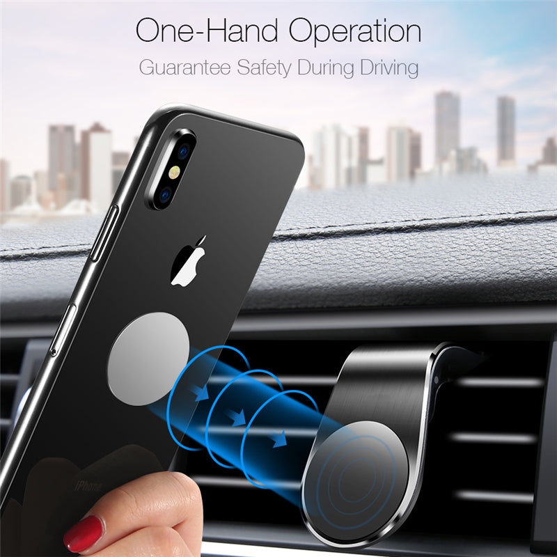 2-Pack Car Magnet Magnetic Air Vent Mount Holder Magnetic Car Phone Holder Stand 360 Metal Car Air Vent Magnet Stand In Car GPS Mount Holder