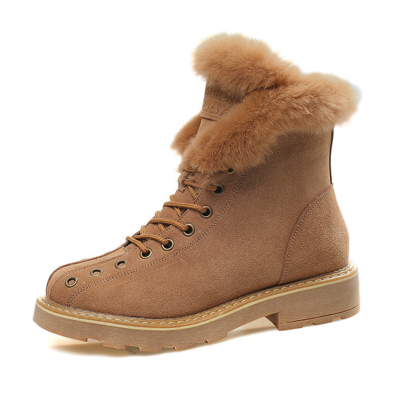 Thick velvet casual snow boots