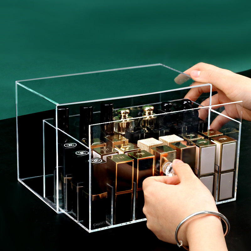 Multifunctional transparent lipstick storage box