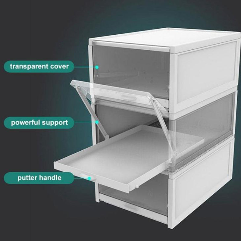 Free push-pull shoe box storage box