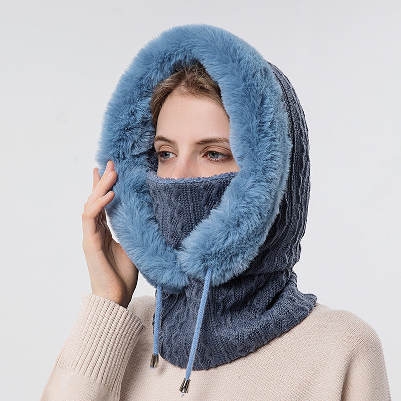 Women hat. Stay Cozy with Our Windproof Warm Knit Hat and Scarf for Women - Perfect for Winter