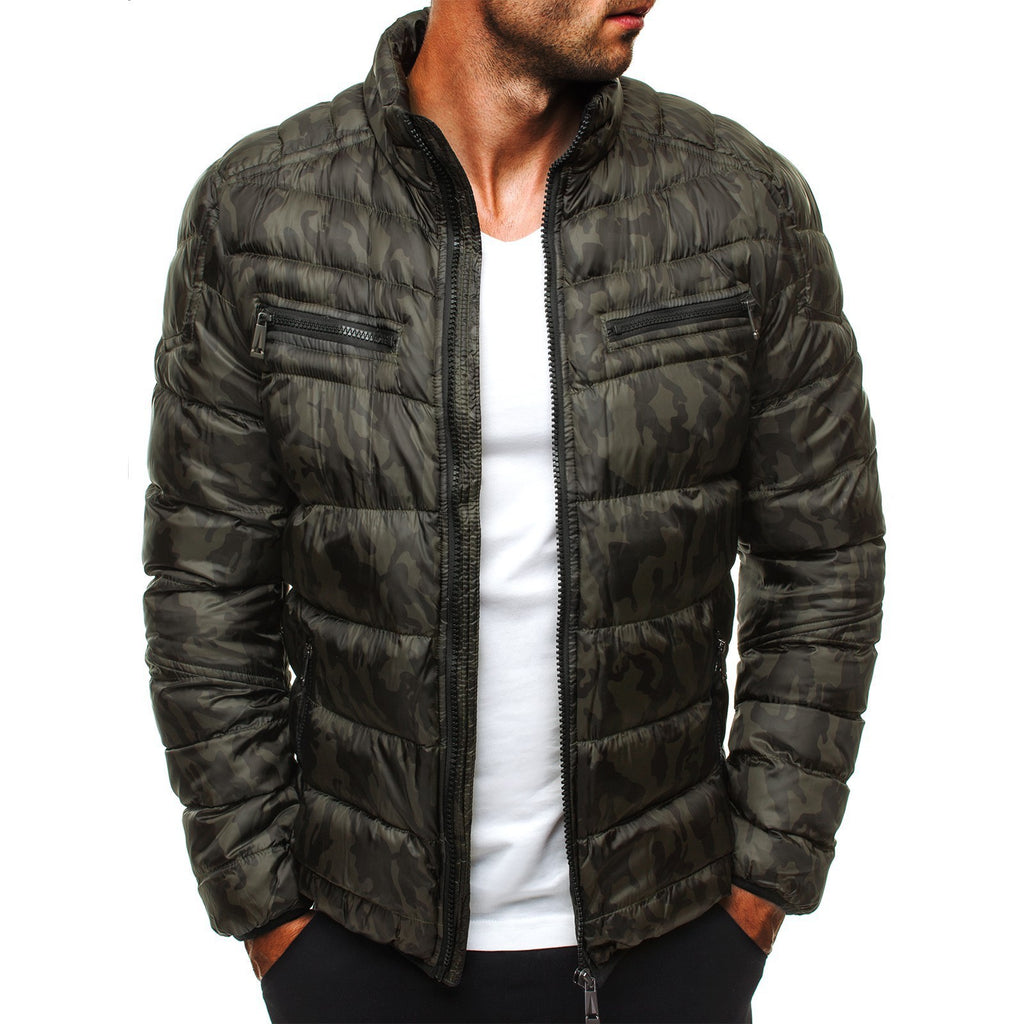 Camouflage print for men. Nice warm jacket with trendy latest look.