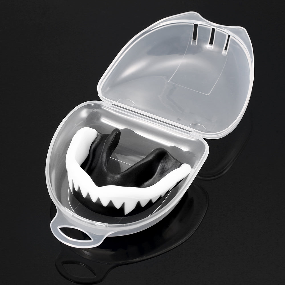 Premium Blue Adult Basketball Boxing Teeth Guard with Storage Box. Different colors nice look