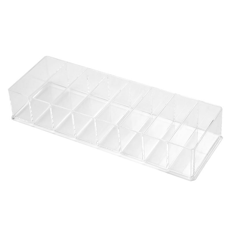 Desktop Cosmetic Storage Box Transparent 8 Compartments