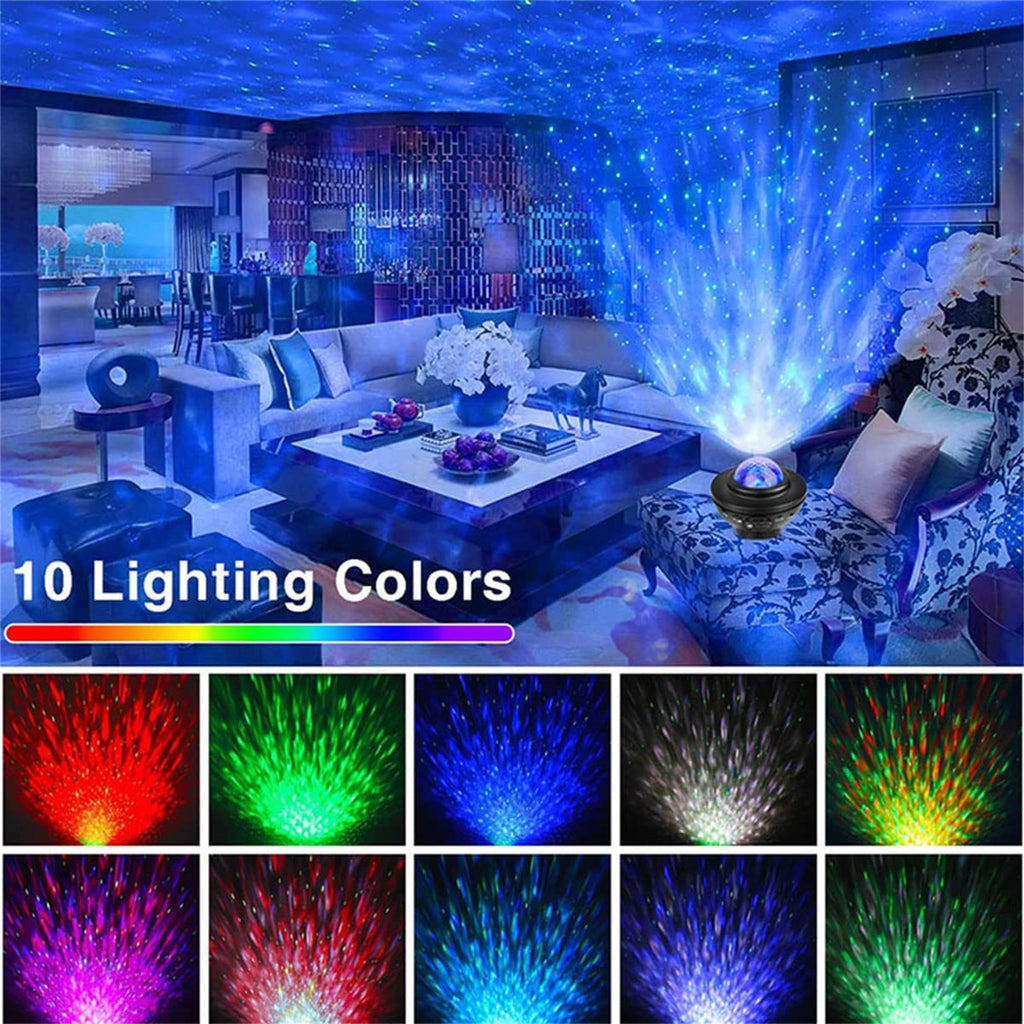 Galaxy Projector Star Projector, Star Night Light Projector For Bedroom With Bluetooth Speaker