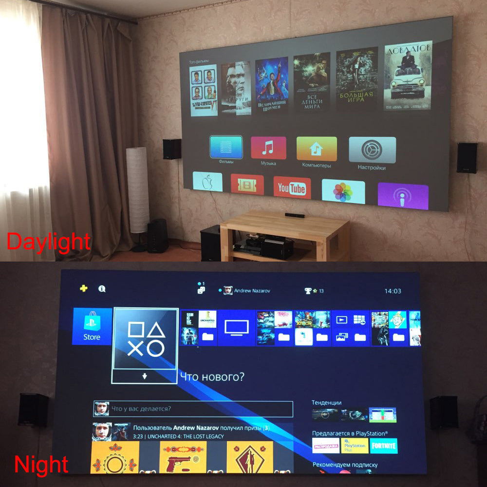 Daytime universal projector screen