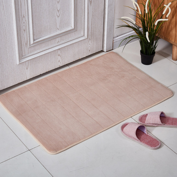 Coral Velvet Bathroom Customizable Memory Foam Absorbent Floor Mat