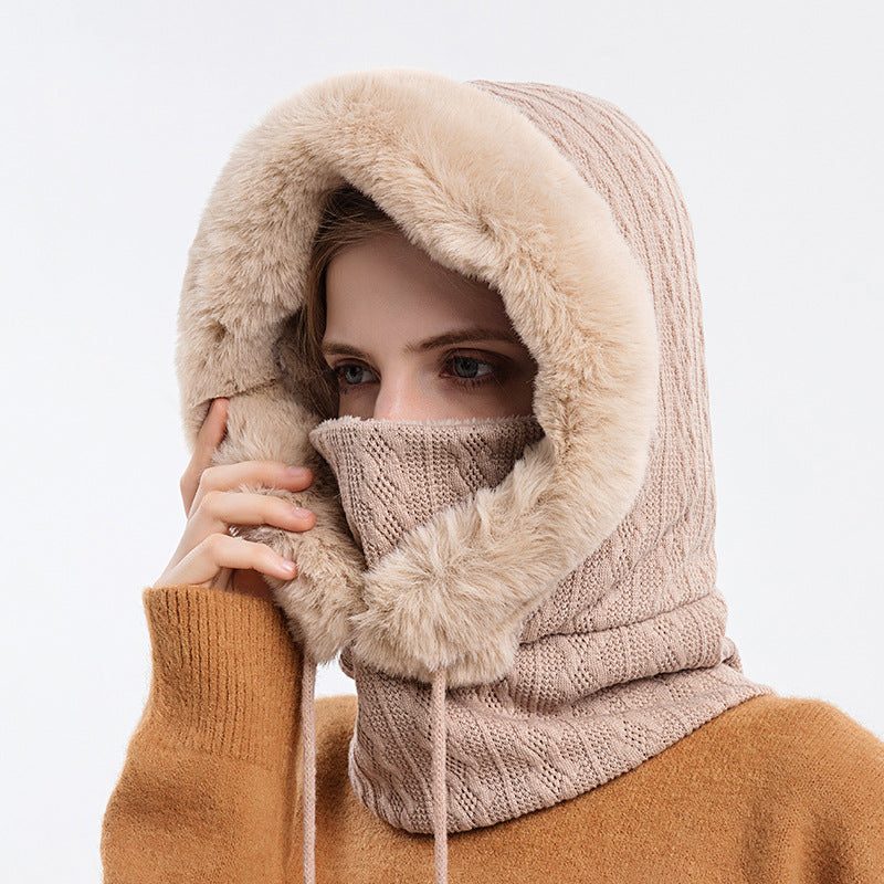 Women hat. Stay Cozy with Our Windproof Warm Knit Hat and Scarf for Women - Perfect for Winter