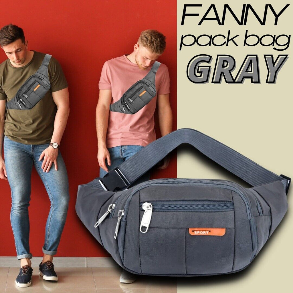 Men/Unisex Fanny Pack Belt Waist Bag Cross Body Sling Shoulder Travel Sport Pouch