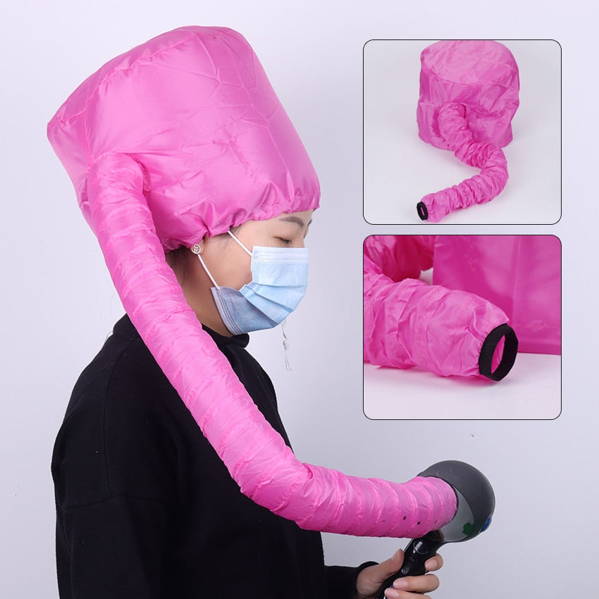 1PC Portable Soft Hair Drying Cap Bonnet Hood Hat Womens Blow Dryer Home Hairdressing Salon Supply Adjustable Accessory