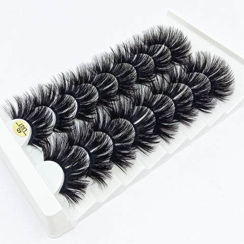 3/5/8 Pairs 3D Mink Lashes 25mm Dramatic Volume Eyelashes Mink Natural Long Silk Eyelashes Beauty Makeup Eyelash Extension Tool