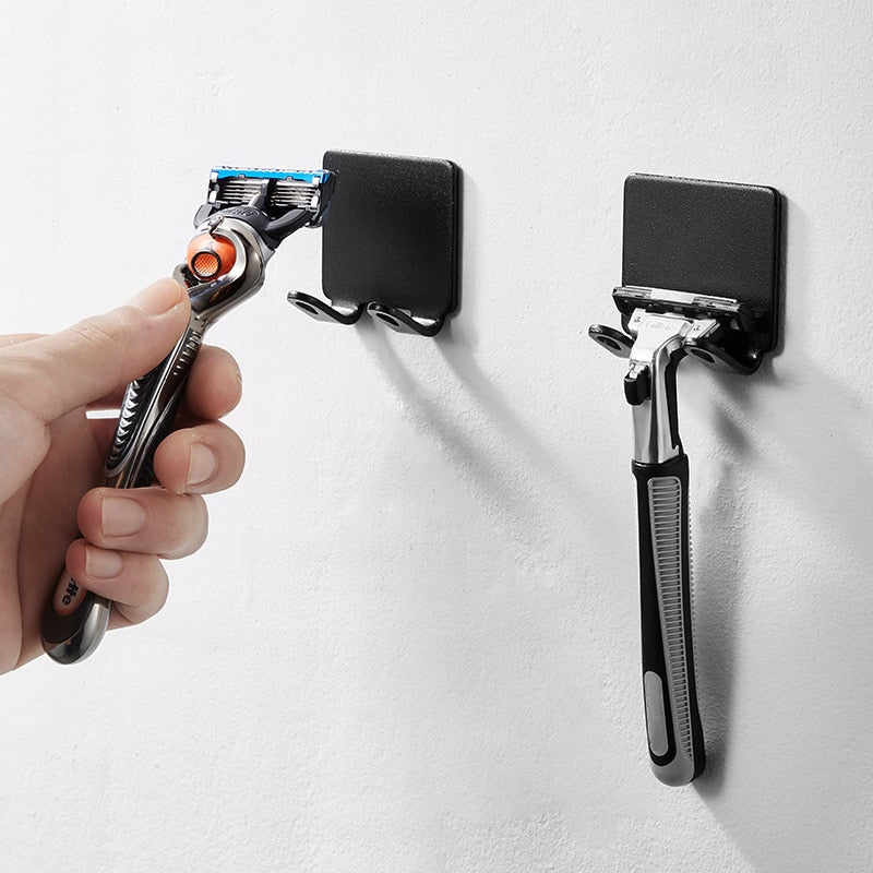 1Pcs Men Shaver Shelf Nordic Style Punch Free for men's razor holder Storage Hook Bathroom Accessories Space Aluminum
