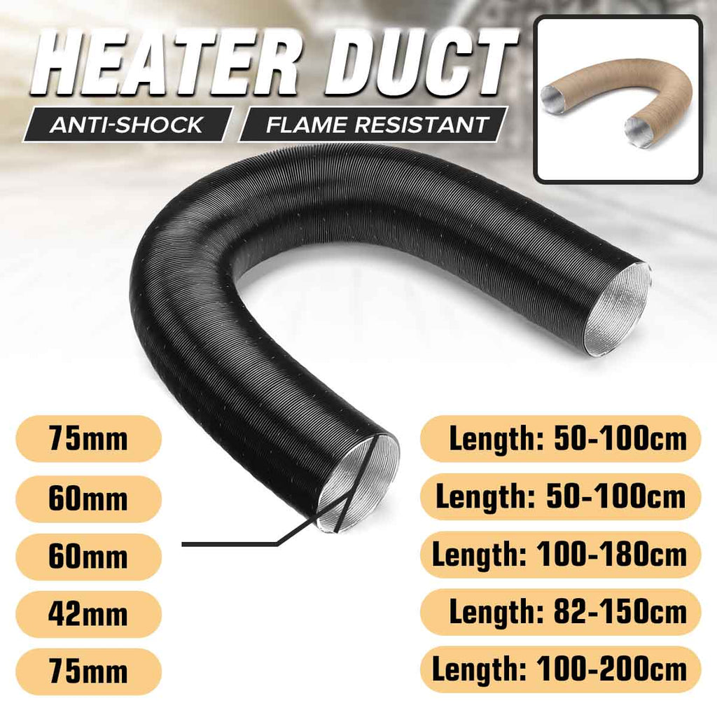 42/60/75mm Car Air Heater Ducting Pipe Hose Line for Diesel Parking Heaters For Webasto/Dometic/Planer