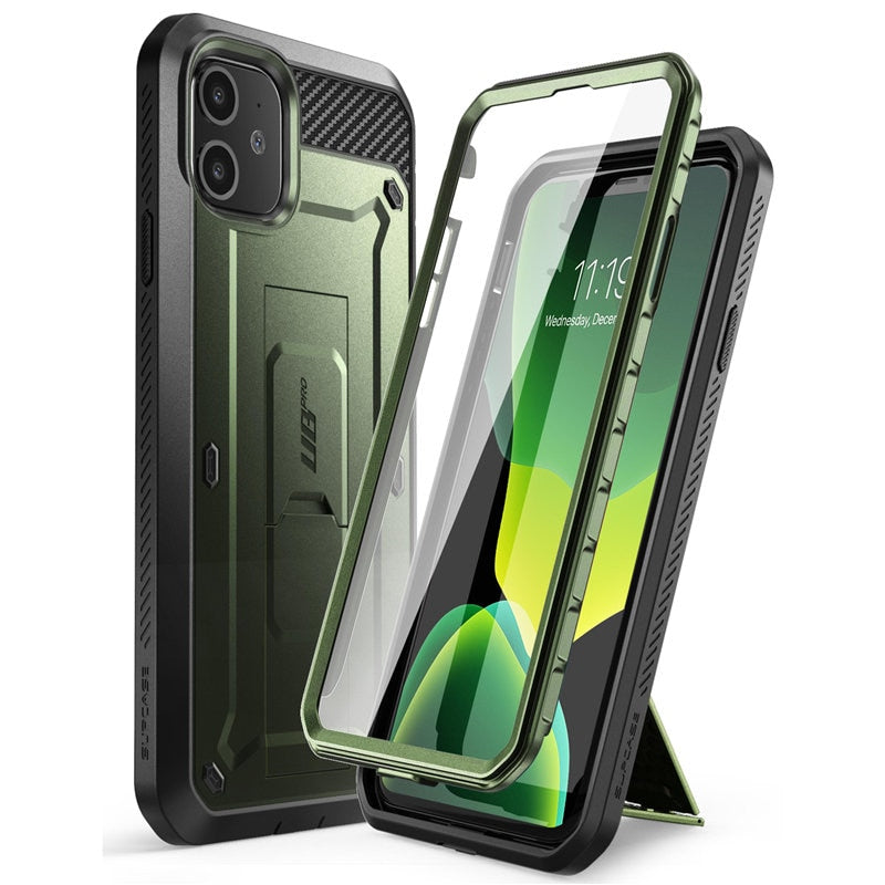 SUPCASE For iPhone 11 Case 6.1&quot; (2019 Release) UB Pro Full-Body Rugged Holster Cover with Built-in Screen Protector &amp; Kickstand