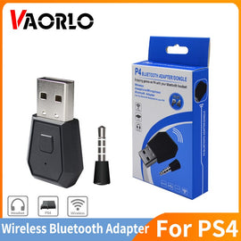 VAORLO PS4 USB Bluetooth Adapter For PS4 Gamepad Game Controller Console Headphone Wireless Dongle Bluetooth Transmiter With MIC