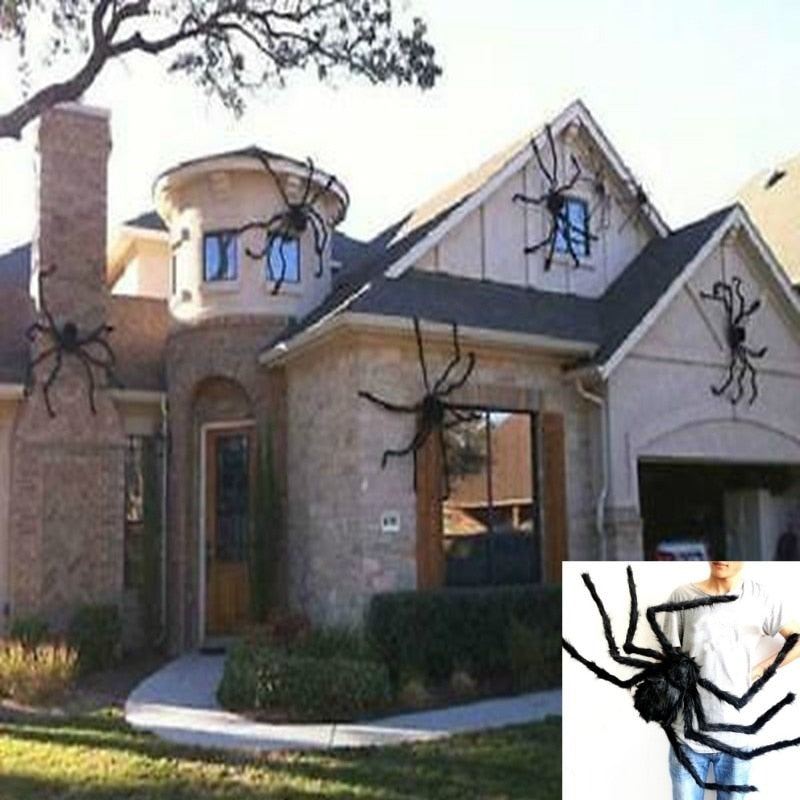 200cm Halloween Hanging Decoration Horror Giant SPIDER Decor House Haunted Outdoor Yard Halloween Spider Decor for Home Party