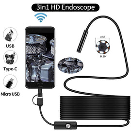 QZT Micro USB Endoscope Camera WIFI Borescope Inspection Camera Waterproof WIFI Mini Endoscope Camera For IPhone Android Phone