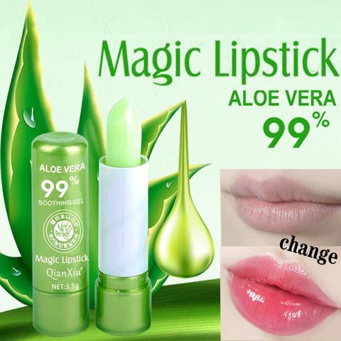 1pcs  Aloe Vera Lipstick Color Changing Lip Balm Lasting Moisturizing Moisturizing Waterproof Temperature Change Lip Balm