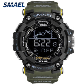 SMAEL Military Sport Watch Mens Stopwatch Waterproof Chrono Digital Wristwatches For Men Chronograph Clock Relogio Masculino