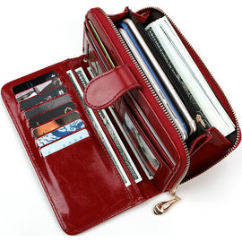 Pu Leather Women Wallets Women Purses Fashion Long Zipper Women's Wallet Money Coin Holder Female Long Purse Female Purse Zipper