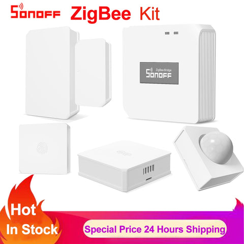 Sonoff Zigbee Bridge-P Zigbee 3.0 Gateway Hub SNZB-01 SNZB-04 Temperature Humidity Door/Window Motion Sensor Smart Home eWelink
