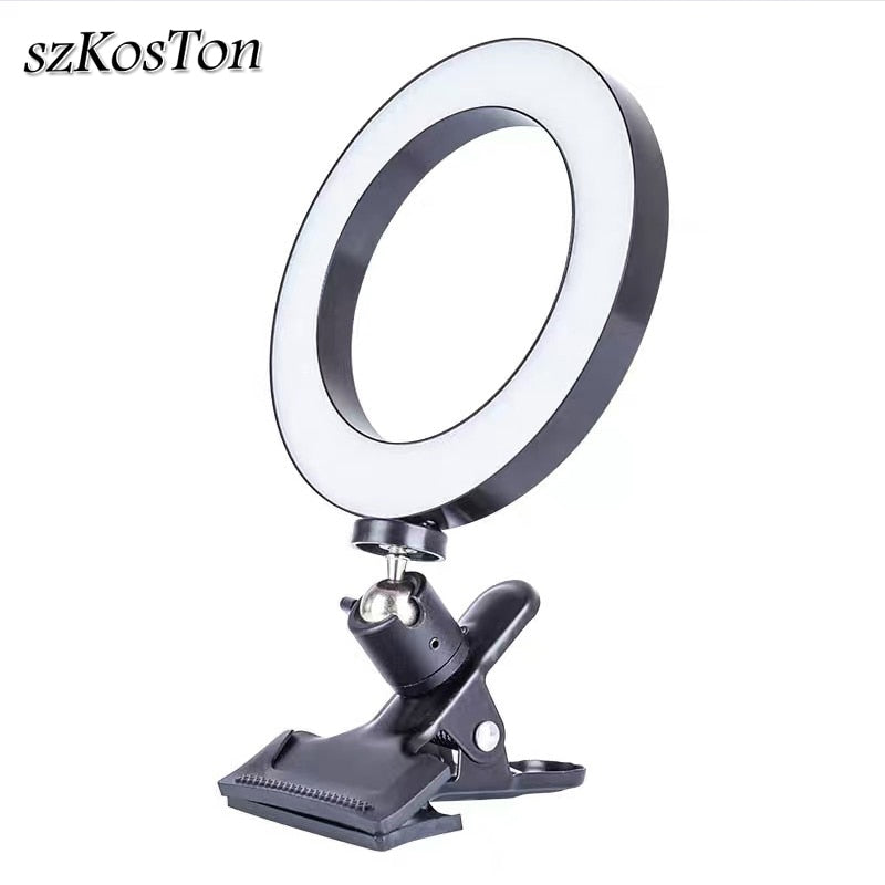 26cm/16cm Protable Led Selfie Round Circle Light For Youtube Live Streaming Studio Video Dimmable Photography Lighting With USB Cable