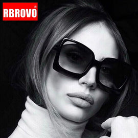 RBROVO 2023 Oversized Sunglasses Women Vintage Sun Glasses for Women/Men Luxury Sunglasses Women Mirror Oculos De Sol Feminino