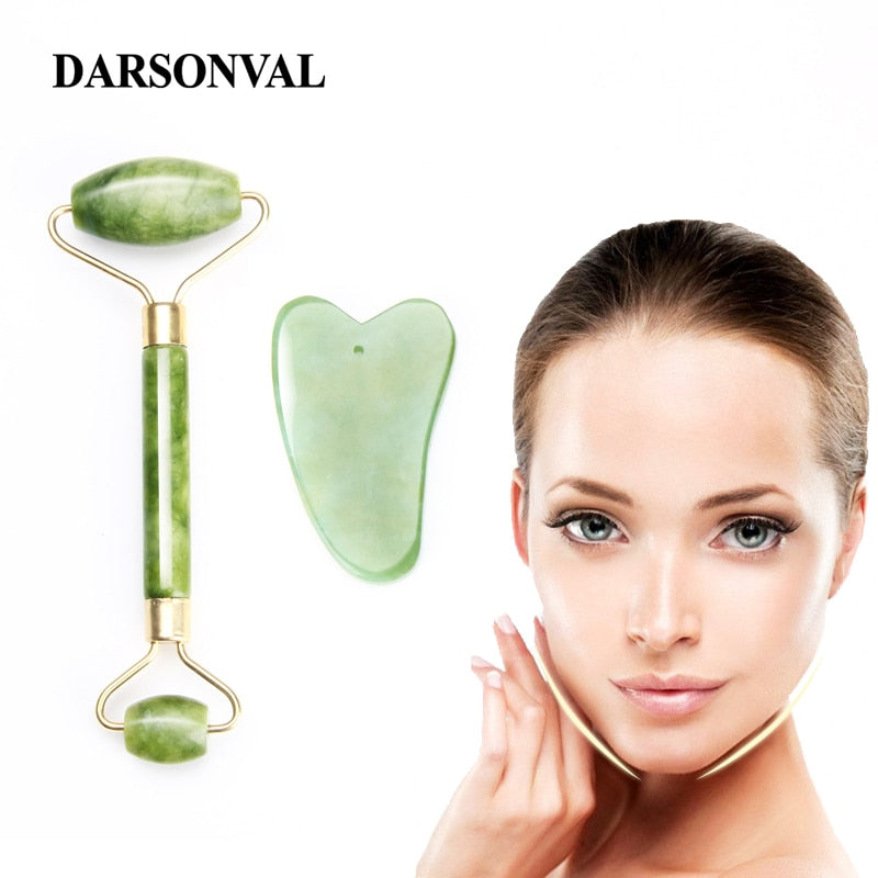 Darsonval Natural Facial Beauty Massage Tool Jade Roller Face Massager Slimming Body Jade Massager