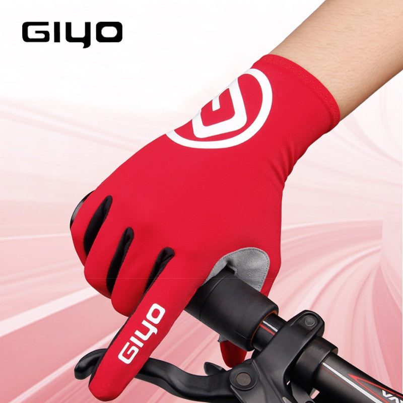 GIYO Cycling Gloves Long Full Fingers Sports Touch Screen Gel Sports Women Men Summer long finger gloves  MTB Road Riding Racing