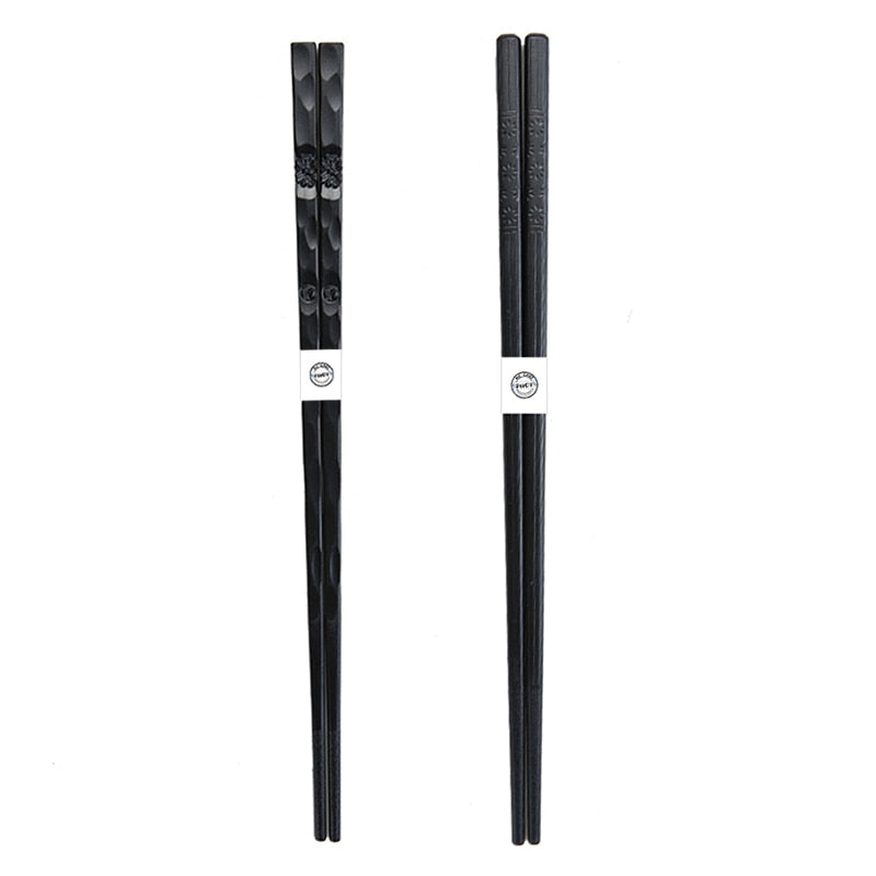 1Pair Japanese chopsticks Black Sushi Fast Food Noodles chop sticks Korean Tableware  Kitchen Bar Supplies Chinese Cutlery