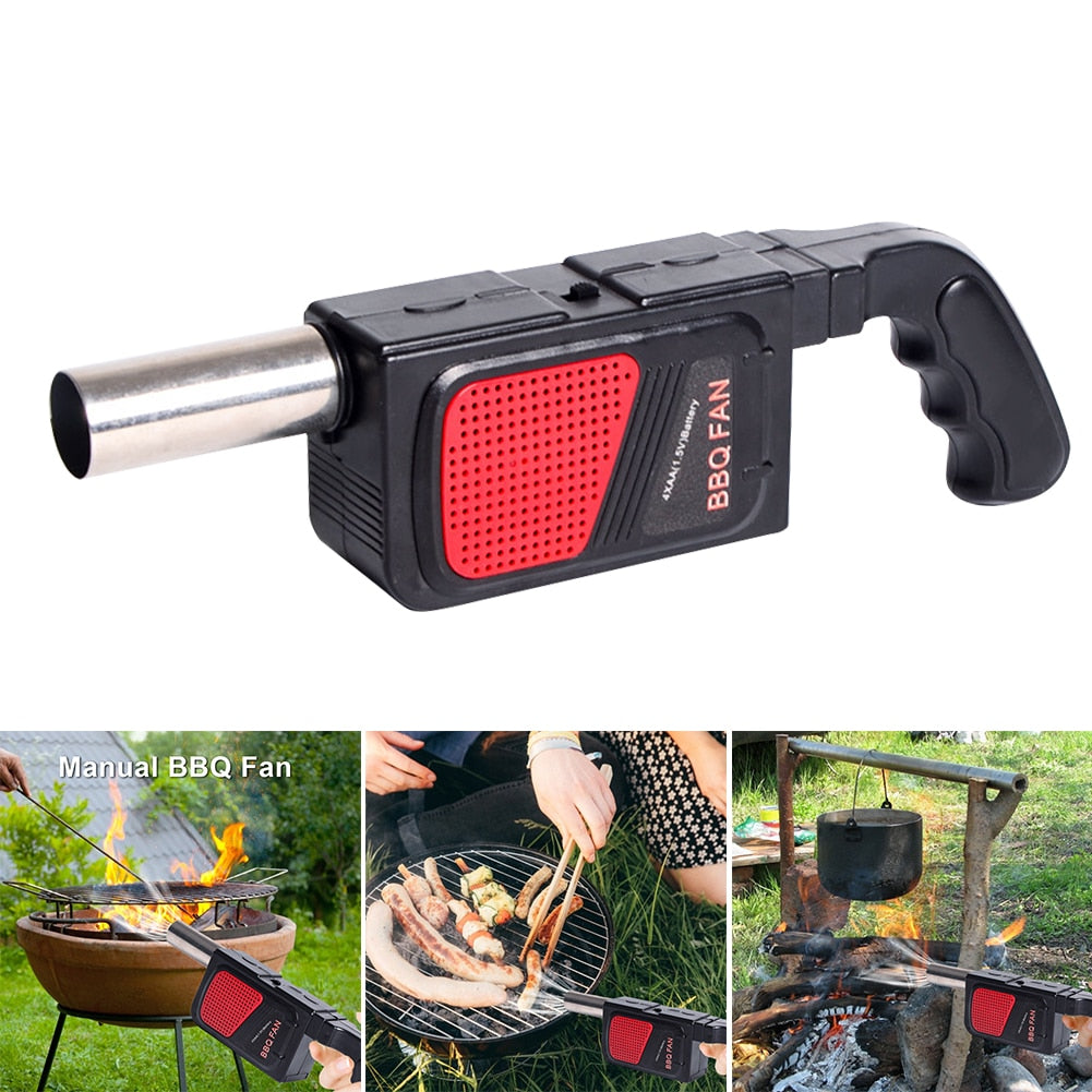 Handheld Electricity BBQ Fan Portable Cooking Fan For Outdoor BBQ Picnic Air Blower Cooking Stove Tool  For Picnic Camping