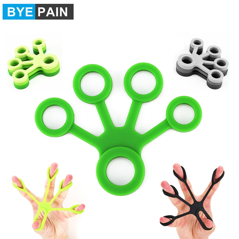 1Pcs Silicone Five Finger Exerciser Finger Puller Hand Grip Strengthener Finger Trainer Extensor Fitness Equipment Forearm Tools