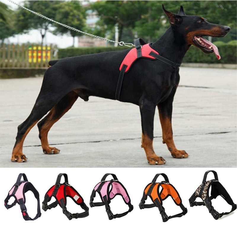 Big Heavy Duty Dog Pet Harness Collar Adjustable Padded Extra Big Large Medium Small Dog Harnesses vest Husky Dogs Supplies