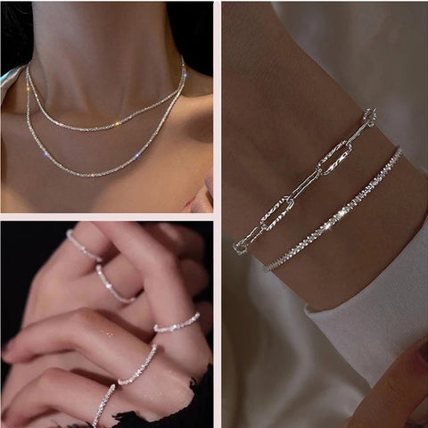 Cubic Zircon Choker Necklace For Women Rhinestone Tennis Necklace Crystal Chain Goth Jewelry Collares Gifts Bijoux Femme Luxe