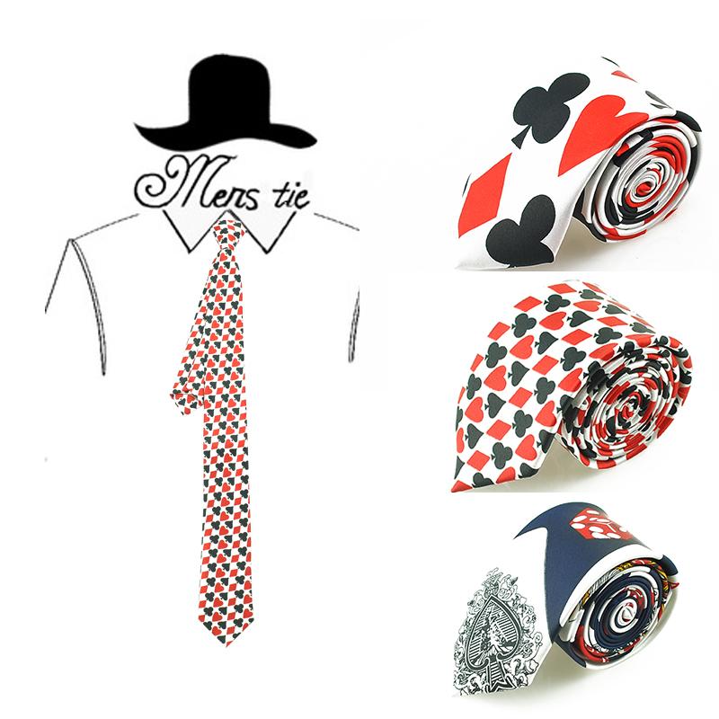 Men's Neckties: Formal Dress Accessory with Unique Playing Cards Design for Weddings and Business Parties