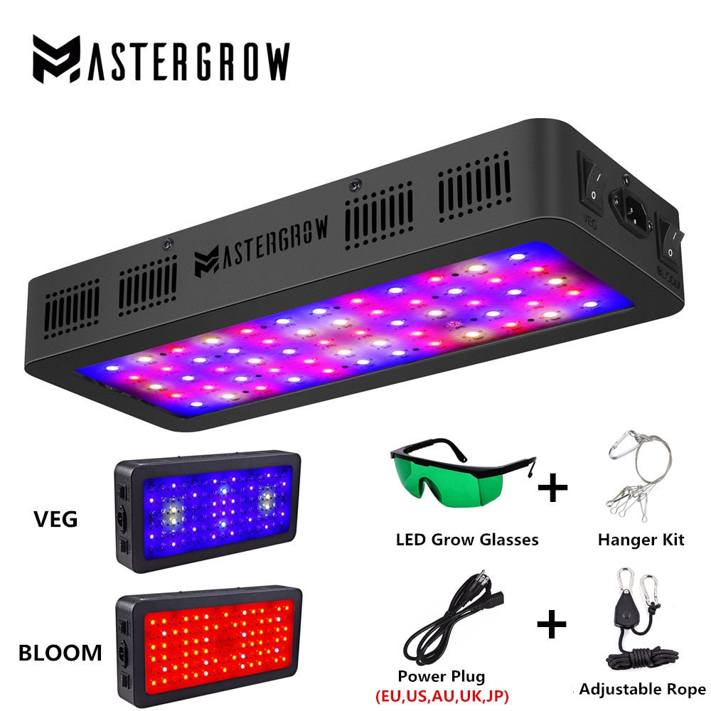 Double Switch 600W 900W 1200W Full Spectrum LED grow light with Veg/Bloom modes for Indoor Greenhouse grow tent plants grow led