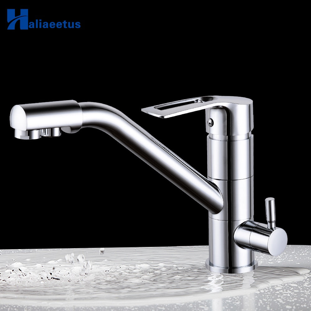 Filter Water Kitchen Faucet Swivel Drinking Faucet Dual Spout Purifier Kitchen Faucets Vessel Sink Mixer Tap hot and cold