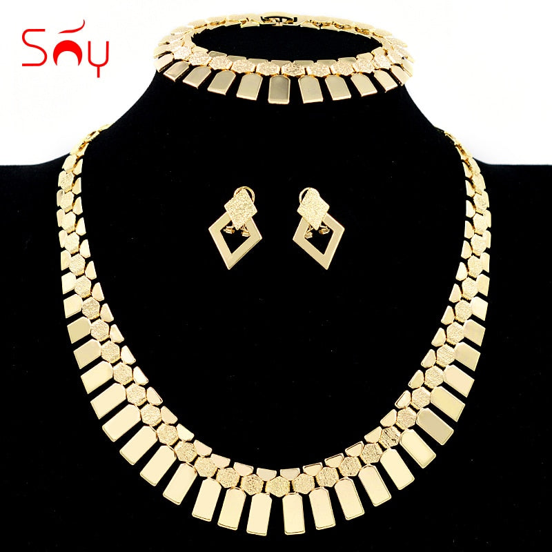 Sunny Jewelry Bohemia Jewelry Collar Jewelry Set Fashion Necklace Earrings Bracelet Set For Women For Wedding Jewelry Findings