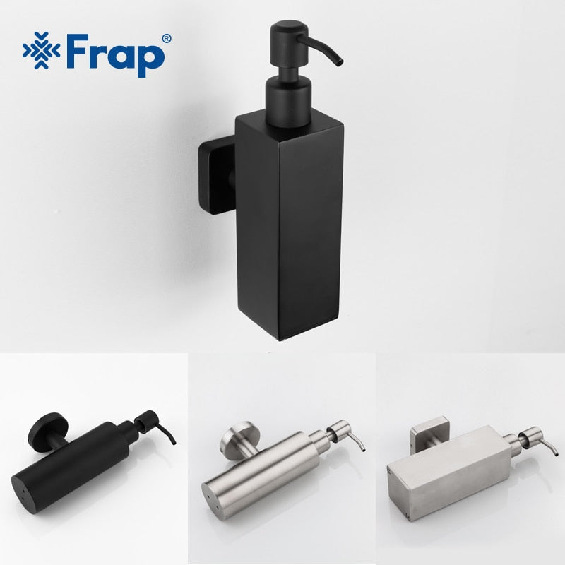 Frap Stainless Steel Soap Dispenser Kitchen Sink Faucet Bathroom Shampoo Box Soap Container Deck Mounted Detergent Bottle