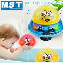 Funny Baby Bath Toys Water Sprinkler Ball Rotate With Colorful LED Light Shower Bathtub Swimming Pool For Kids Water Games