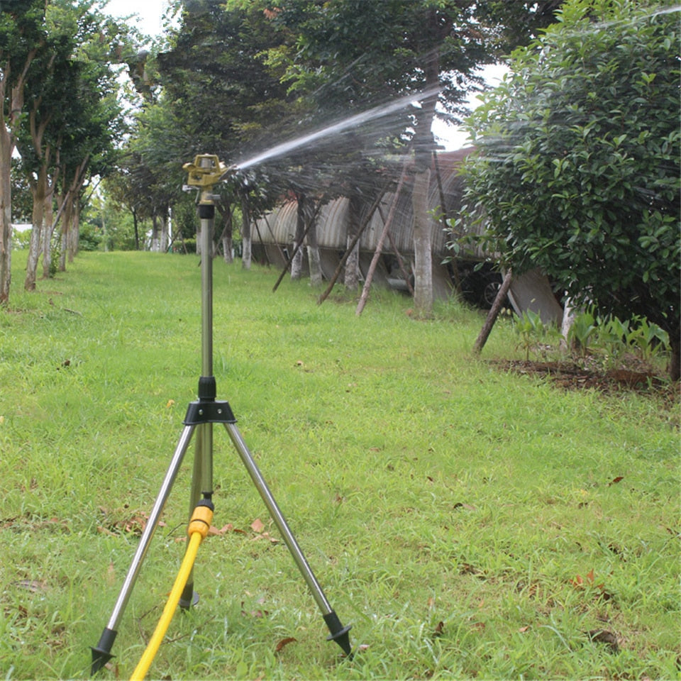 Tripod Impulse Sprinkler Pulsating Telescopic Watering Lawn Yard and Garden