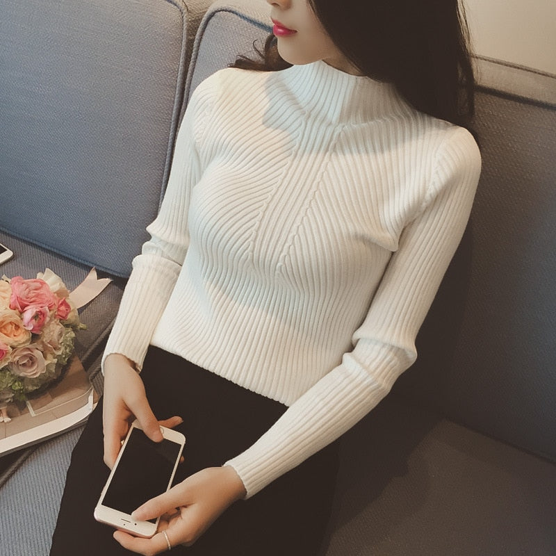 New Women's Turtleneck Sweater Women Sweaters Fashion Jersey Women Winter 2023 Autumn Pullover Women Sweater Jumper Truien Dames