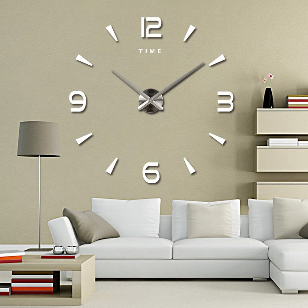 Oversized Wall Clocks Home Letter Decor Decorative Kitchen Clocks Acrylic Mirror Stickers Large Wall Clock Quartz 3D.