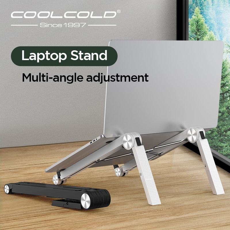 COOLCOLD Lightweight Laptop Cooling Stand Plastic Vertical Laptop Stand Foldable Tablet Stand Bracket Laptop Holder for MacBook