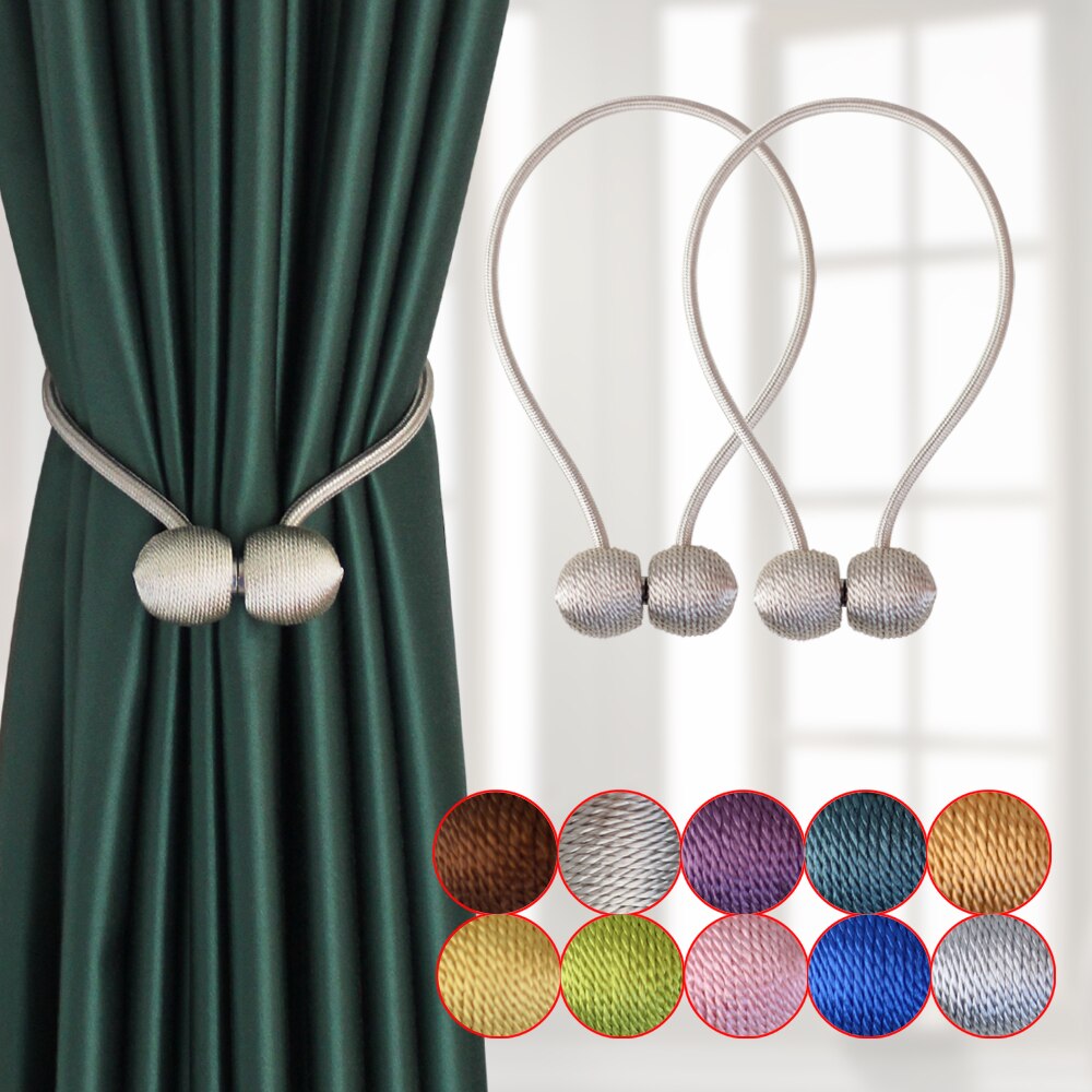 1Pc Magnetic Pearl Ball Curtain Tiebacks Tie Backs Holdbacks Buckle Clips Accessory Curtain Accessoires for Curtain decorative