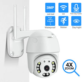 SDETER 3MP 2MP Outdoor Camera For Home Security Wifi Wireless P2P AI Human Detect Auto Tracking Surveillance Weatherproof Cam