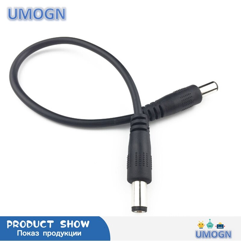 Adapter Connector Cable DC Power Plug 5.5 x 2.1mm Male To 5.5 x 2.1mm Male Adapter Connector Cable